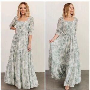 Baltic Born Green Floral Maxi Dress